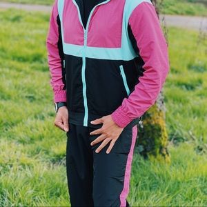 Fashion Nova Retro Style Zippered Tracksuit Pants With Pockets In Large